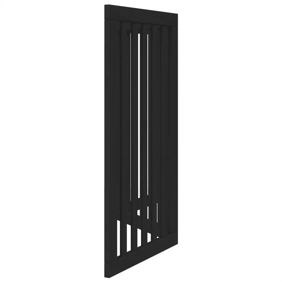Barrière pour chien pliable 3 panneaux noir bois de peuplier - 5