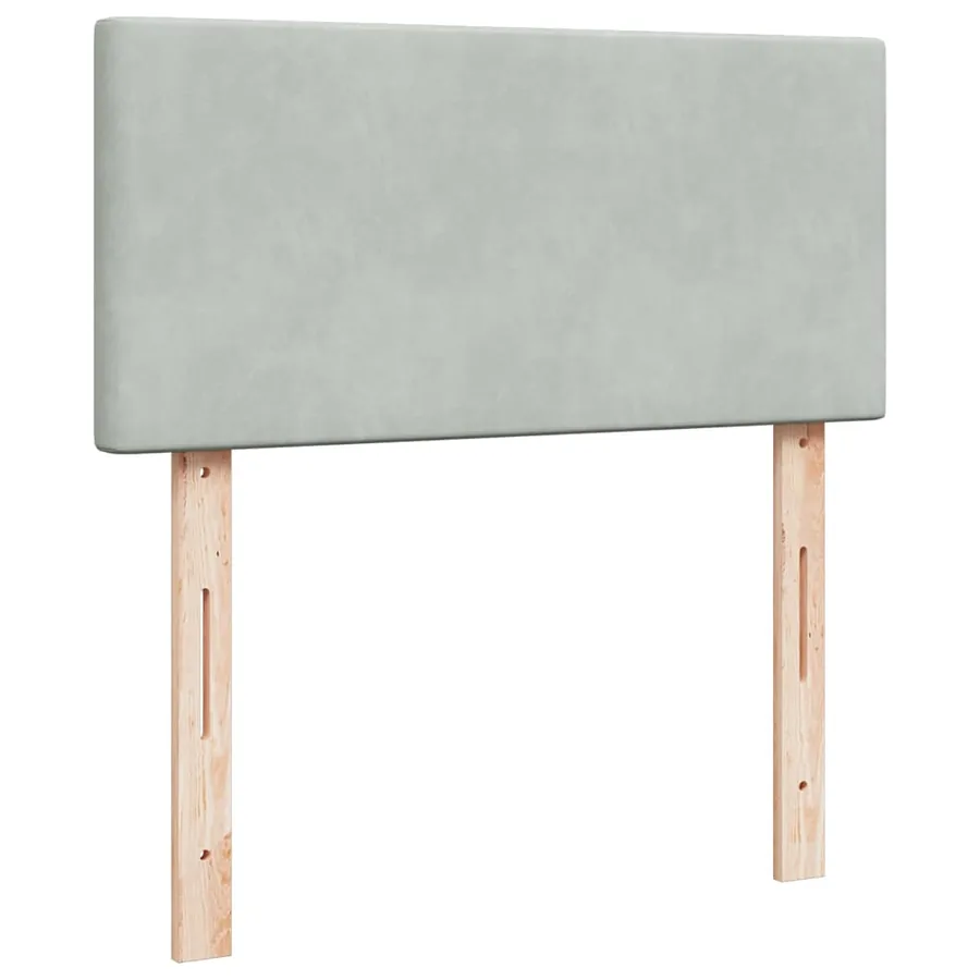 Sommier à lattes de lit et matelas Gris clair 80x200 cm Velours - 12