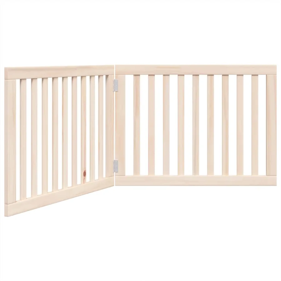 Barrière pour chien pliable à 2 panneaux 160 cm Bois de peuplier - 2