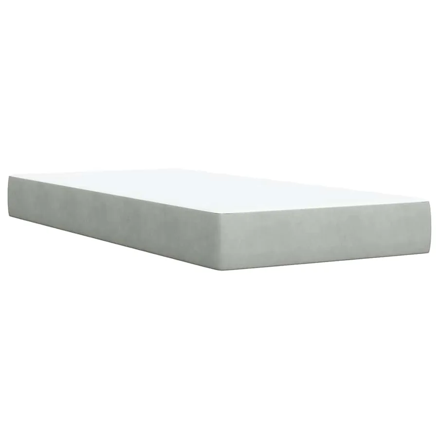 Sommier à lattes de lit et matelas Gris clair 80x200 cm Velours - 11
