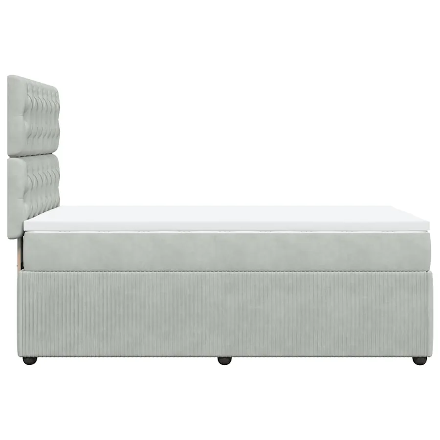 Sommier à lattes de lit et matelas Gris clair 80x200 cm Velours - 7