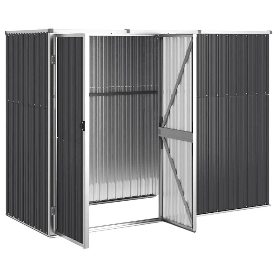Garden tool shed Anthracite 225x89x161 cm Galvanised steel - 4