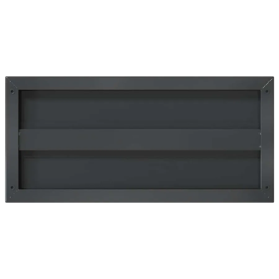 Étagères murales 2 pcs 50x23,5 cm noir acier inoxydable - 7