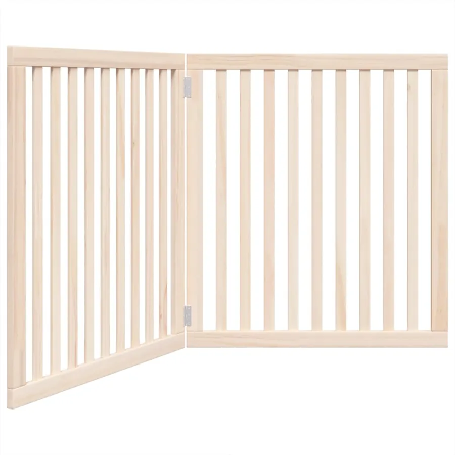 Barrière pour chien pliable 2 panneaux 160 cm bois de peuplier - 2