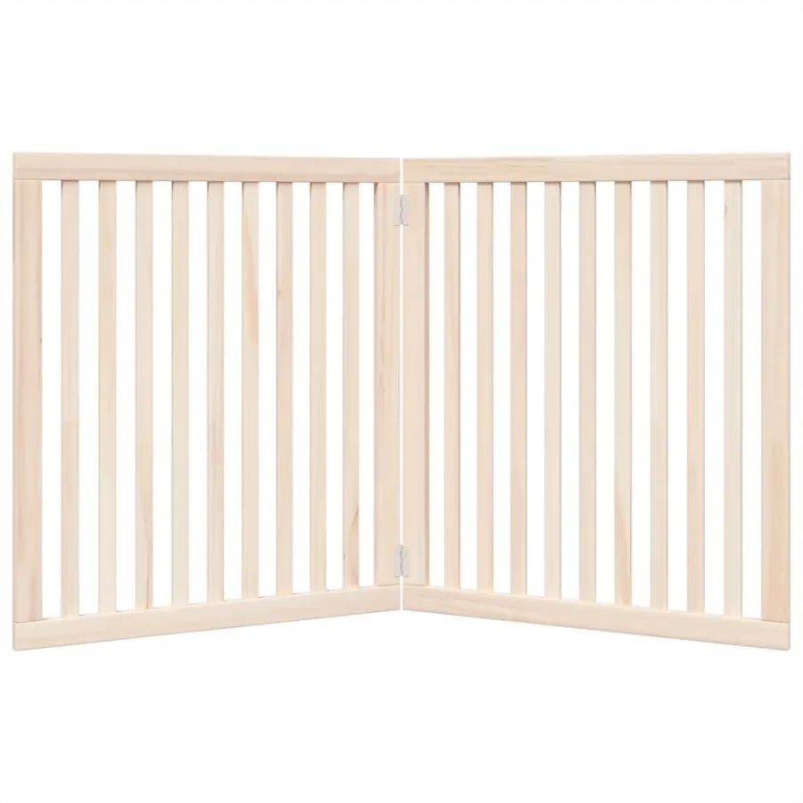Barrière pour chien pliable 2 panneaux 160 cm bois de peuplier - 4