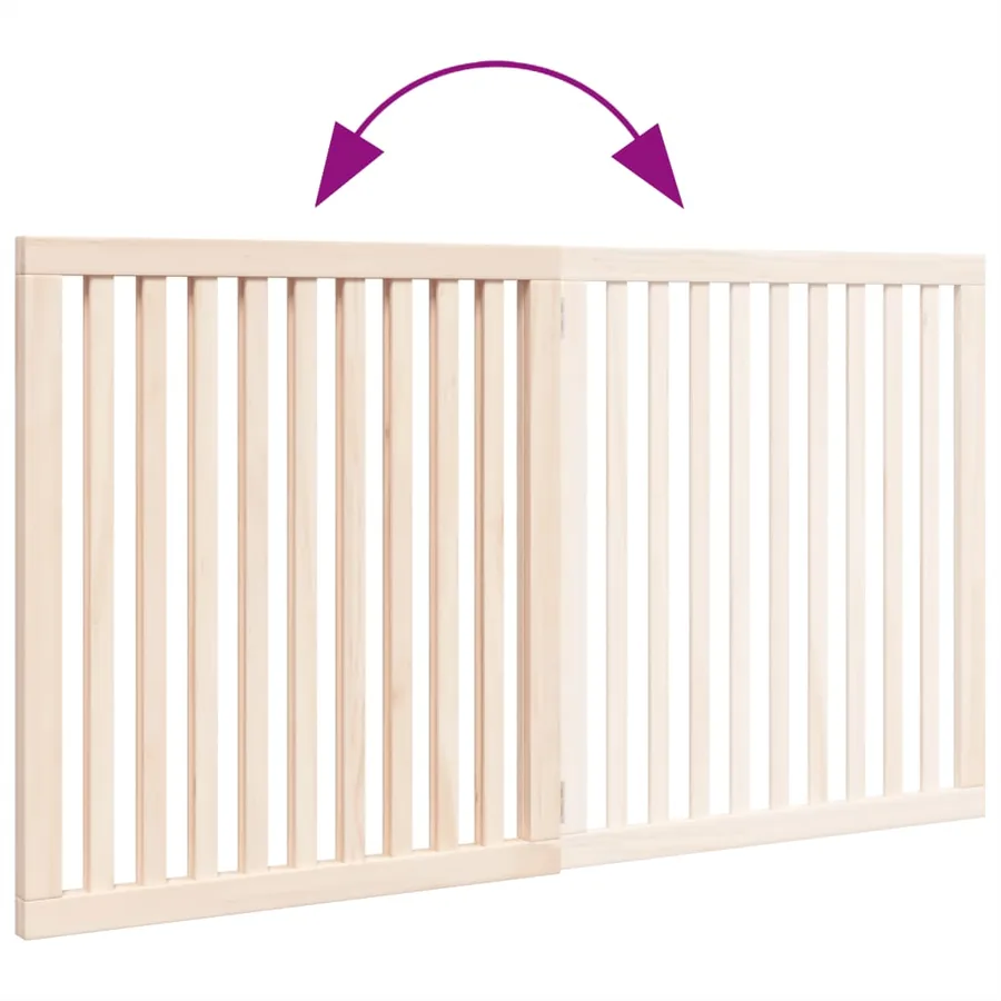 Barrière pour chien pliable 2 panneaux 160 cm bois de peuplier - 7