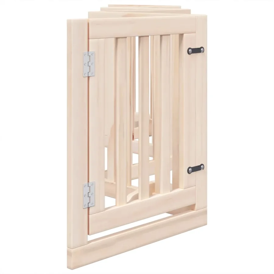 Barrière pour chien avec porte pliable 6 panneaux 300 cm Bois de peuplier - 5