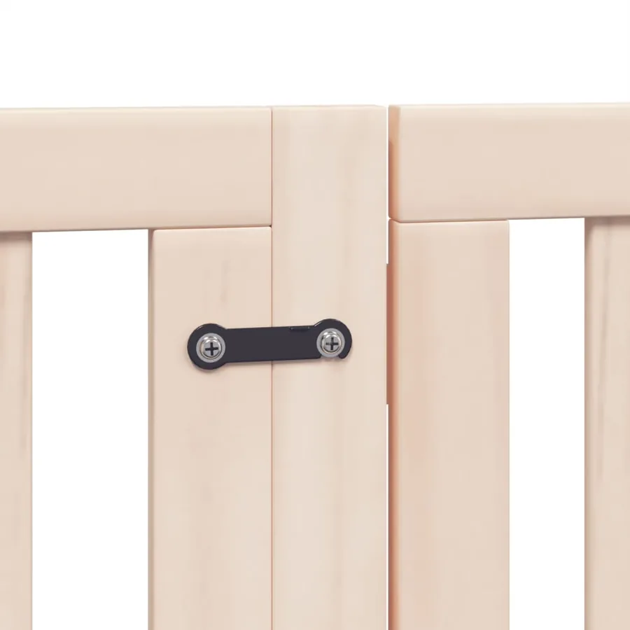 Barrière pour chien avec porte pliable 6 panneaux 300 cm Bois de peuplier - 9