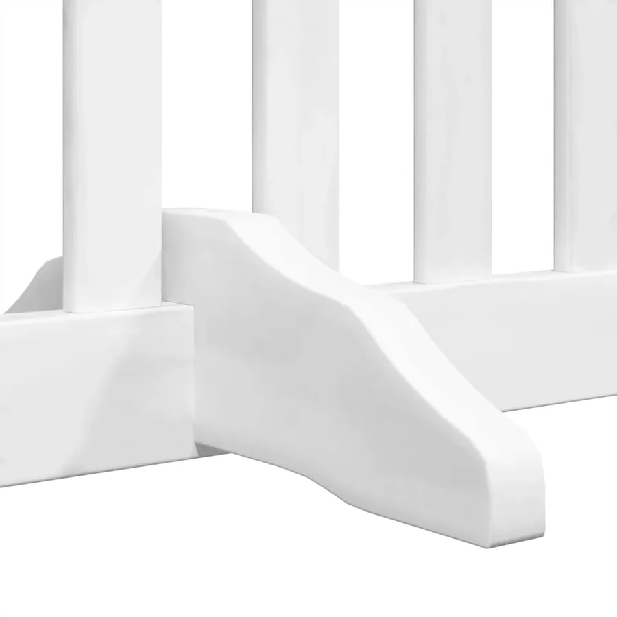 Barrière pour chien porte pliable 6panneaux blanc bois peuplier - 7