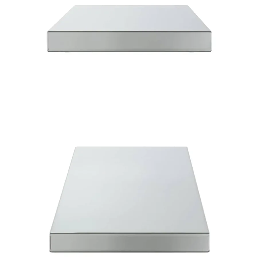 Étagères murales 2 pcs 75x23,5 cm argenté acier inoxydable - 5