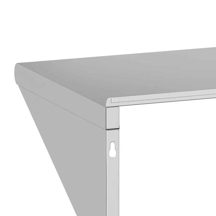 Étagère murale 75x45x31 cm argenté acier inoxydable - 10