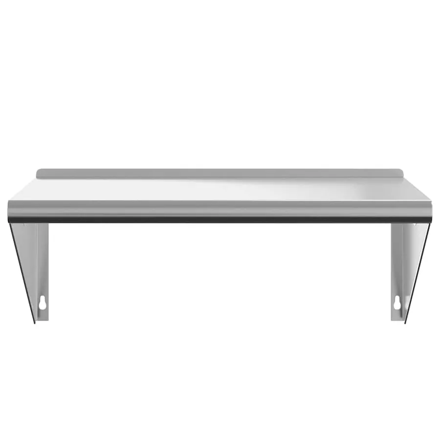 Étagère murale 75x45x31 cm argenté acier inoxydable - 5