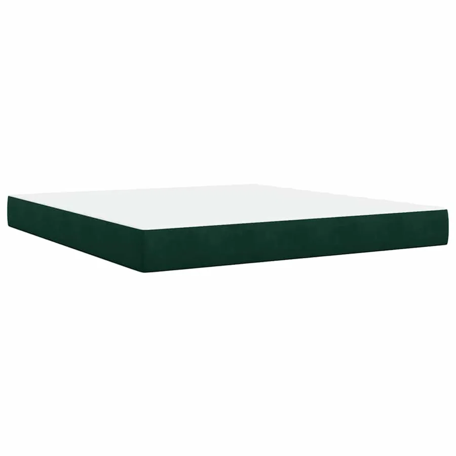 Sommier à lattes de lit et matelas Vert foncé 180x200cm Velours - 6