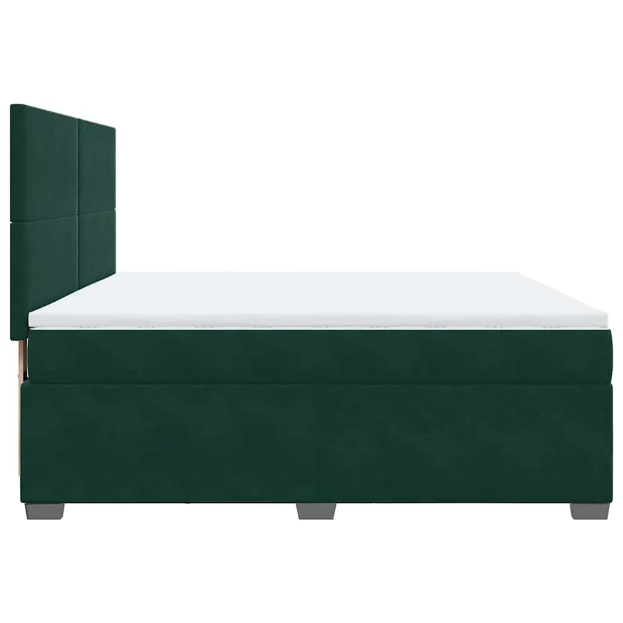 Sommier à lattes de lit et matelas Vert foncé 180x200cm Velours - 9