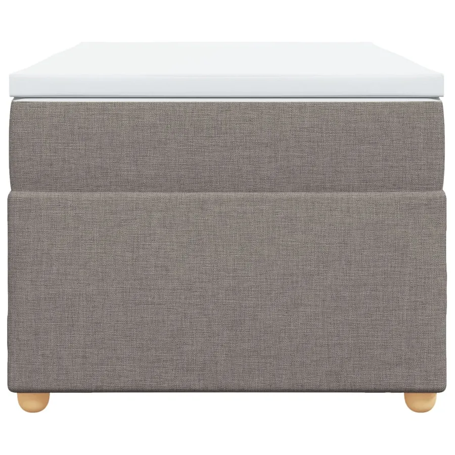 Sommier à lattes de lit avec matelas Taupe 90x190 cm Tissu - 4