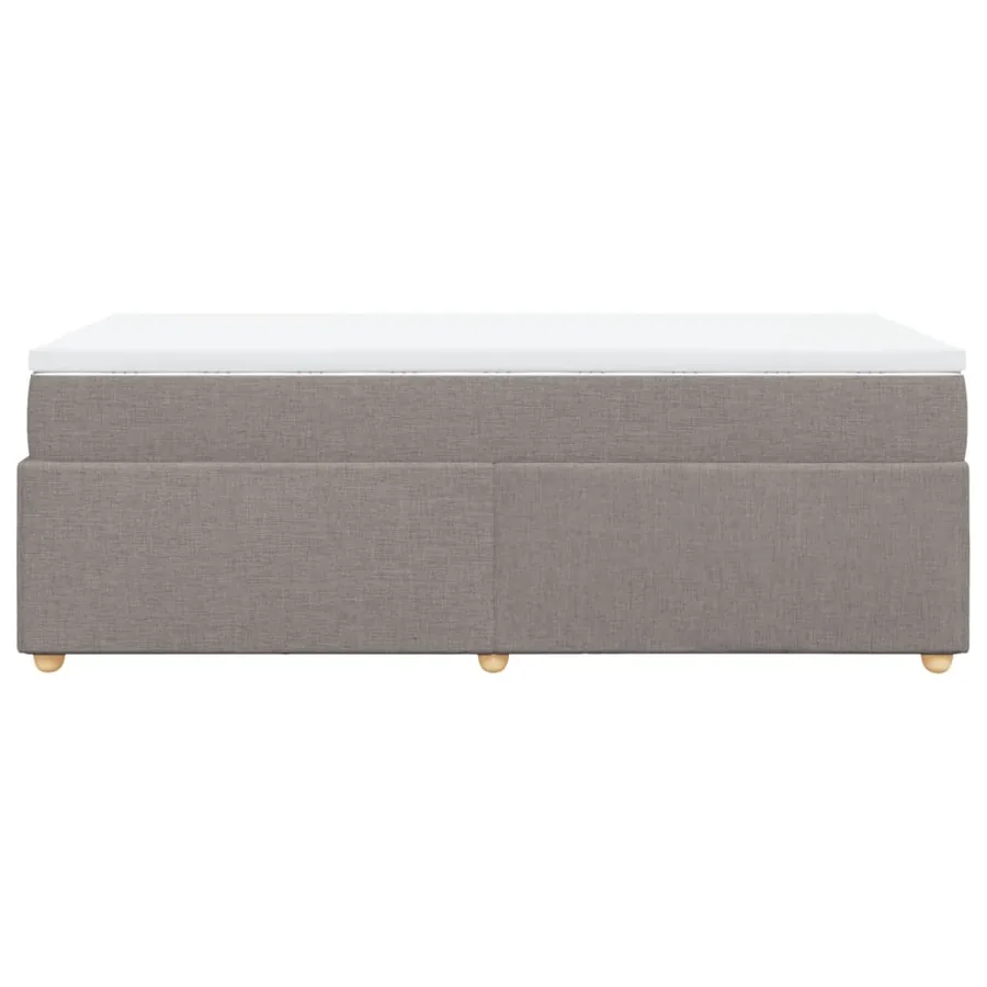 Sommier à lattes de lit avec matelas Taupe 90x190 cm Tissu - 8