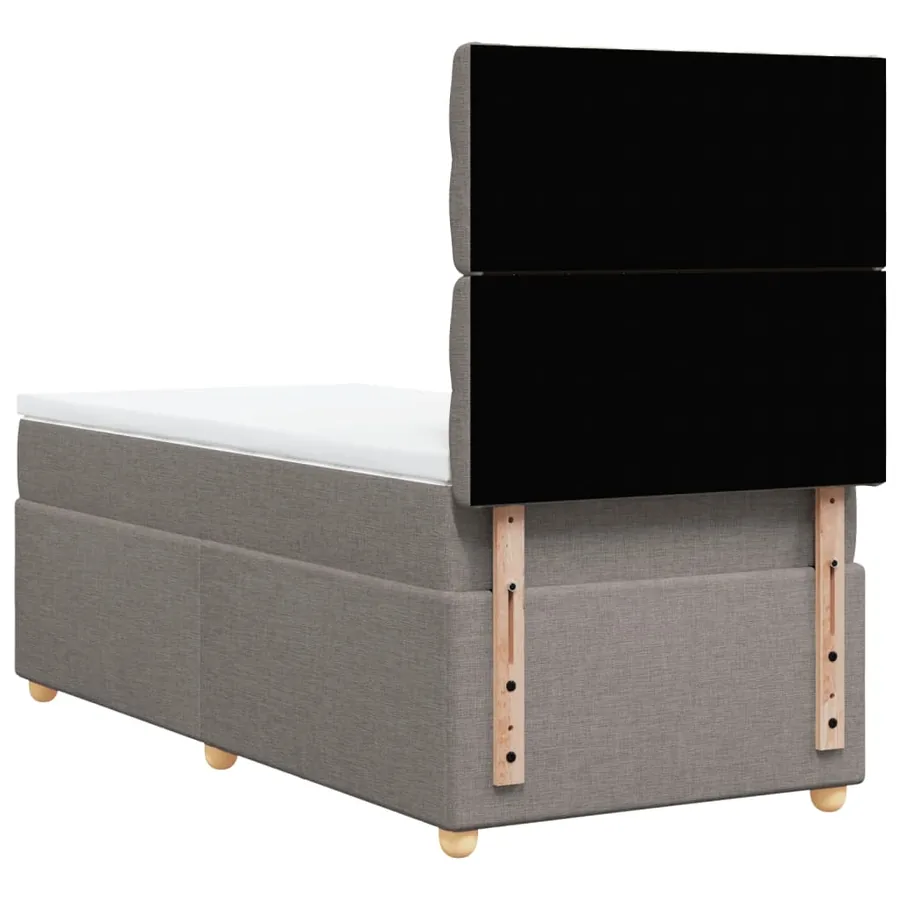 Sommier à lattes de lit avec matelas Taupe 90x190 cm Tissu - 6