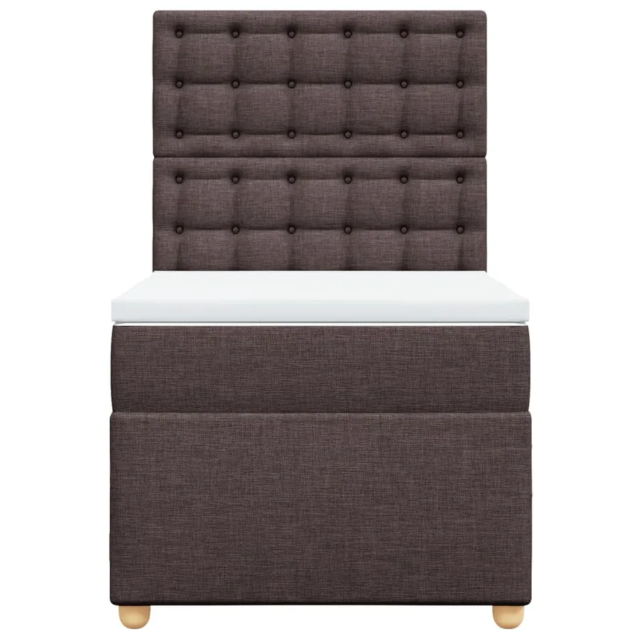 Sommier à lattes de lit avec matelas Marron foncé 90x190 cm - 4