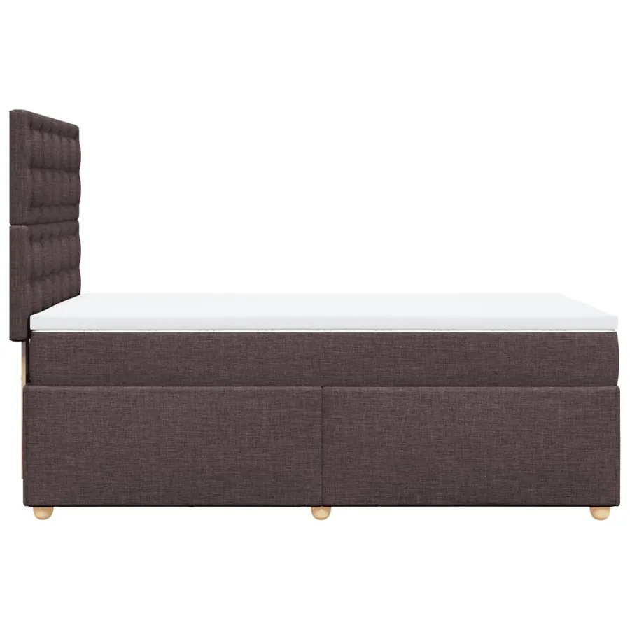 Sommier à lattes de lit avec matelas Marron foncé 90x190 cm - 5