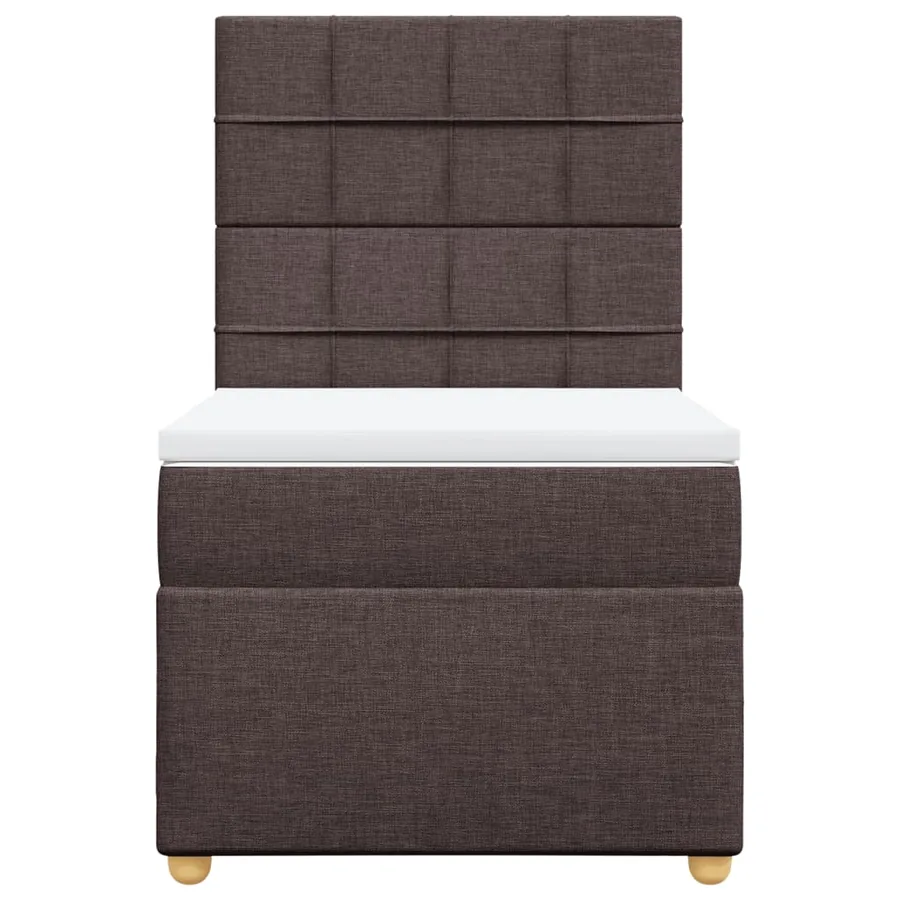 Sommier à lattes de lit avec matelas Marron foncé 90x190 cm - 6