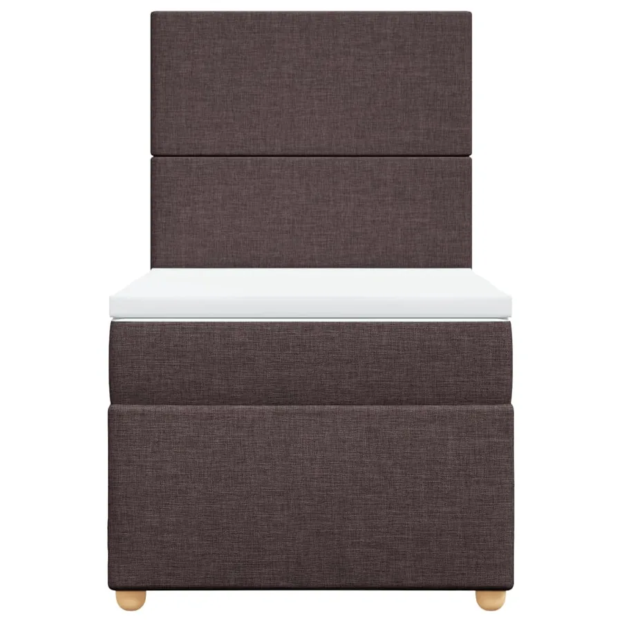 Sommier à lattes de lit avec matelas Marron foncé 90x190 cm - 6