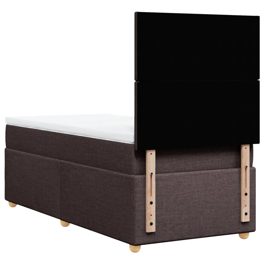 Sommier à lattes de lit avec matelas Marron foncé 90x190 cm - 8