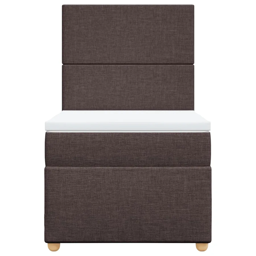 Sommier à lattes de lit avec matelas Marron foncé 90x190 cm - 4