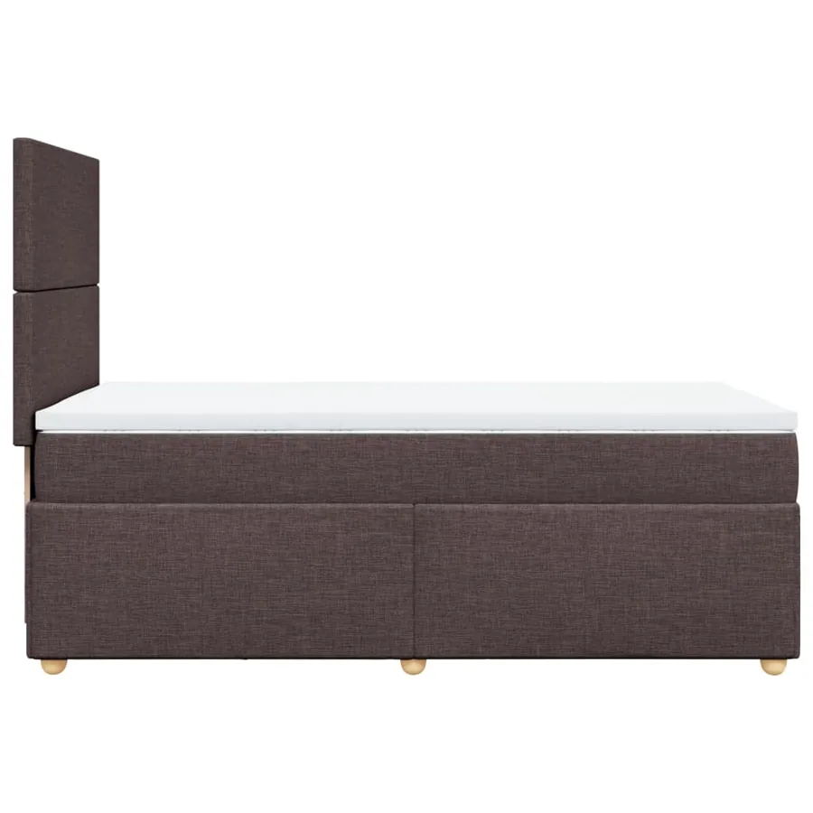 Sommier à lattes de lit avec matelas Marron foncé 90x190 cm - 5