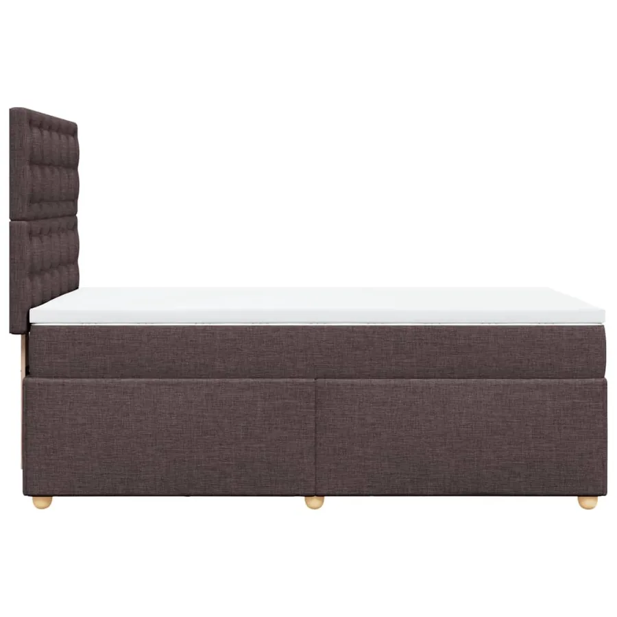 Sommier à lattes de lit avec matelas Marron foncé 90x190 cm - 7