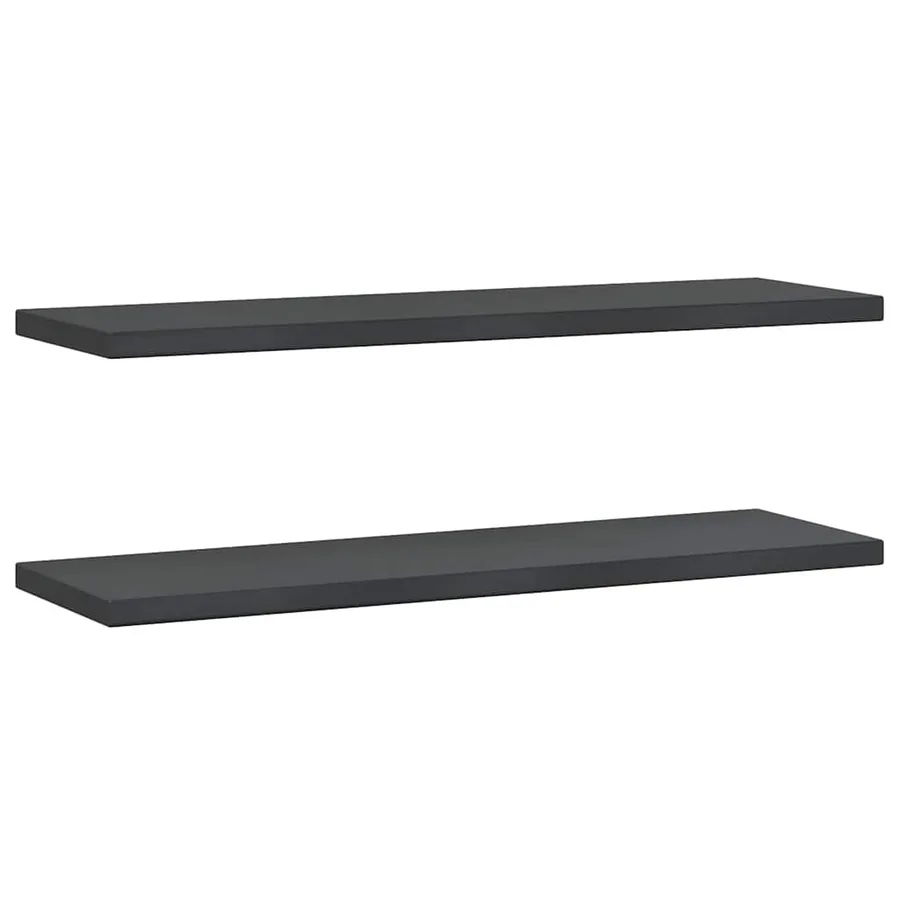 Étagères murales 2 pcs 100x30 cm noir acier inoxydable - 2