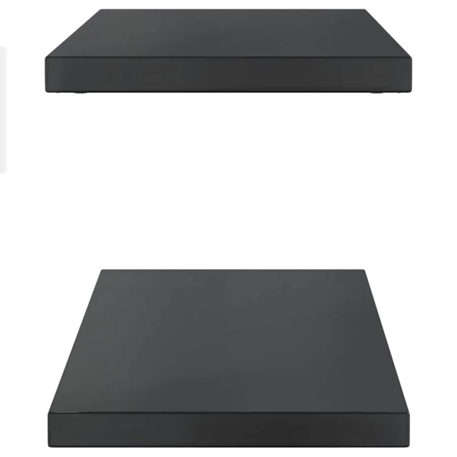 Étagères murales 2 pcs 100x30 cm noir acier inoxydable - 5