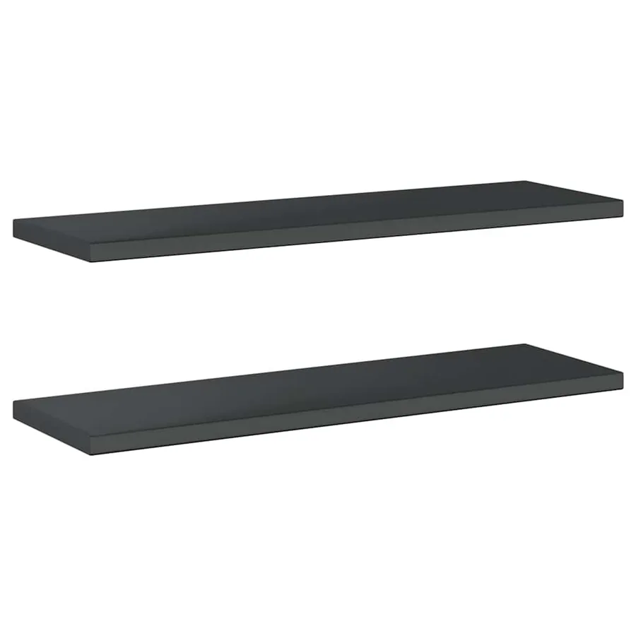 Étagères murales 2 pcs 100x30 cm noir acier inoxydable - 6