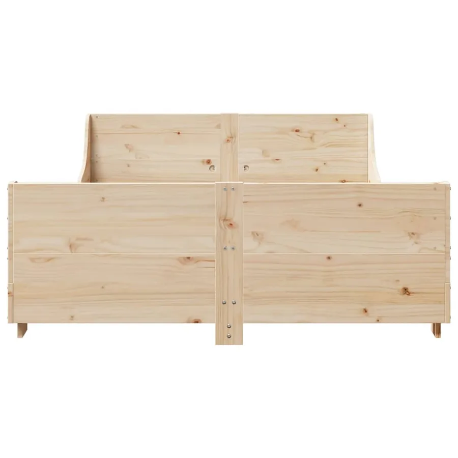 Cadre de lit sans matelas 120x200 cm bois de pin massif - 4