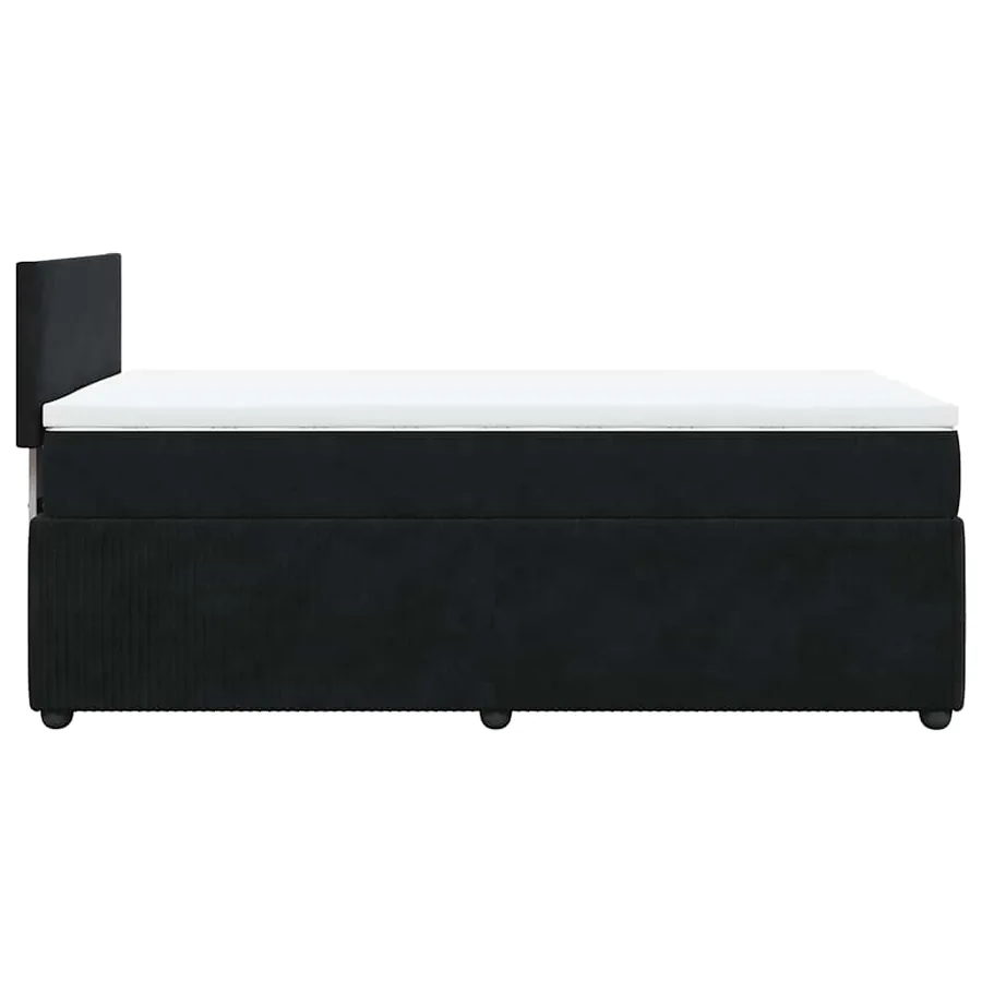 Sommier à lattes de lit et matelas Noir 80x200 cm Velours - 7