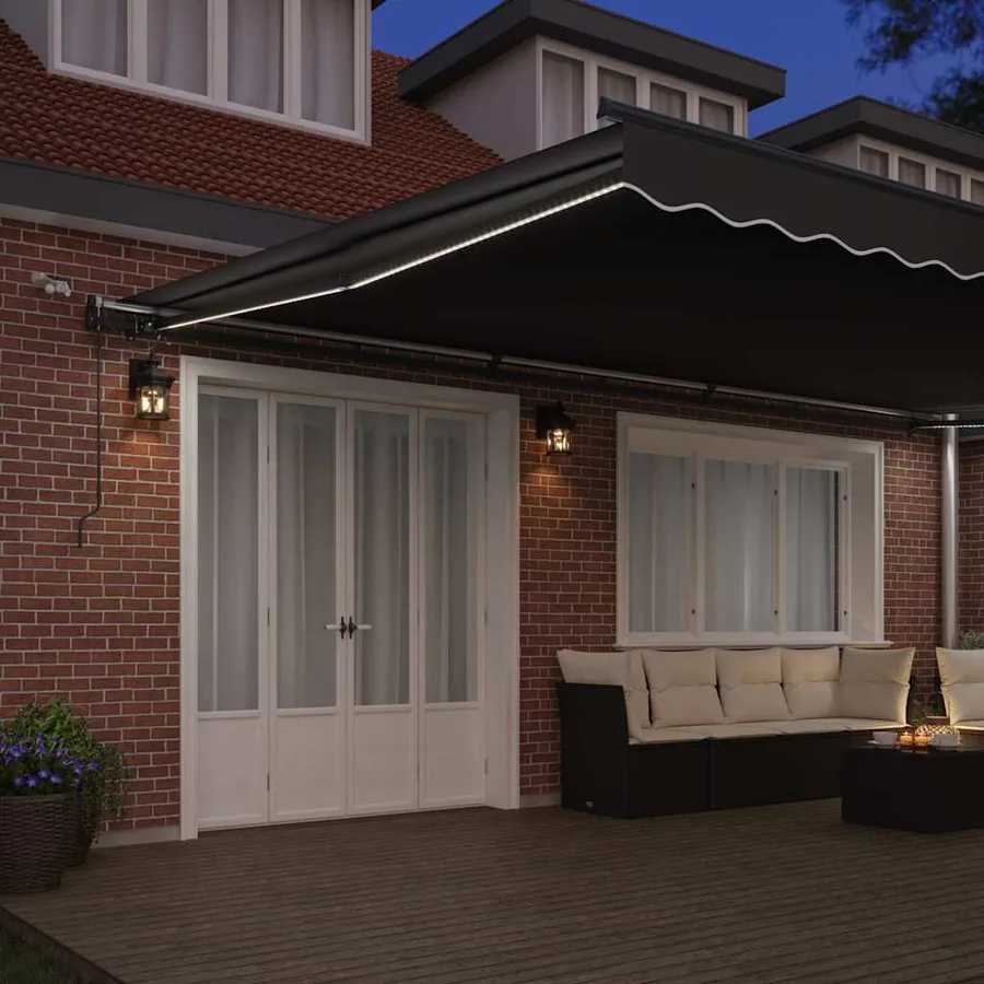 Cadre d'auvent Anthracite 600 × 350 cm Aluminium - 3