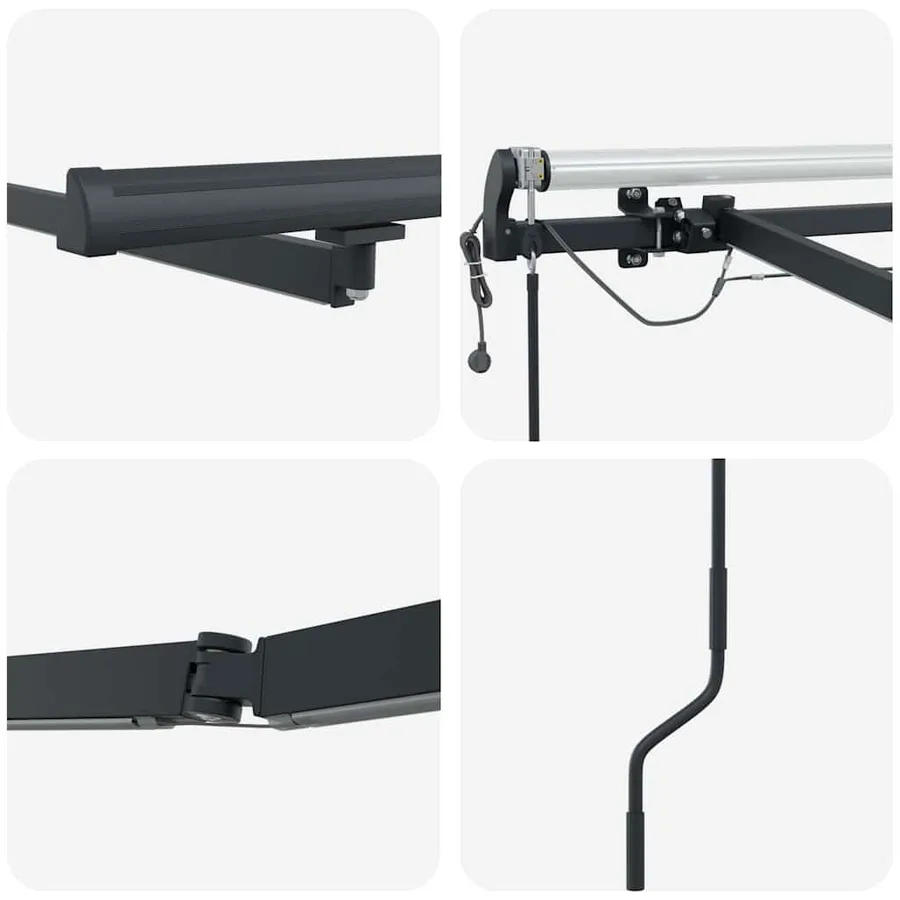 Awning frame Anthracite 600 × 350 cm Aluminium - 9