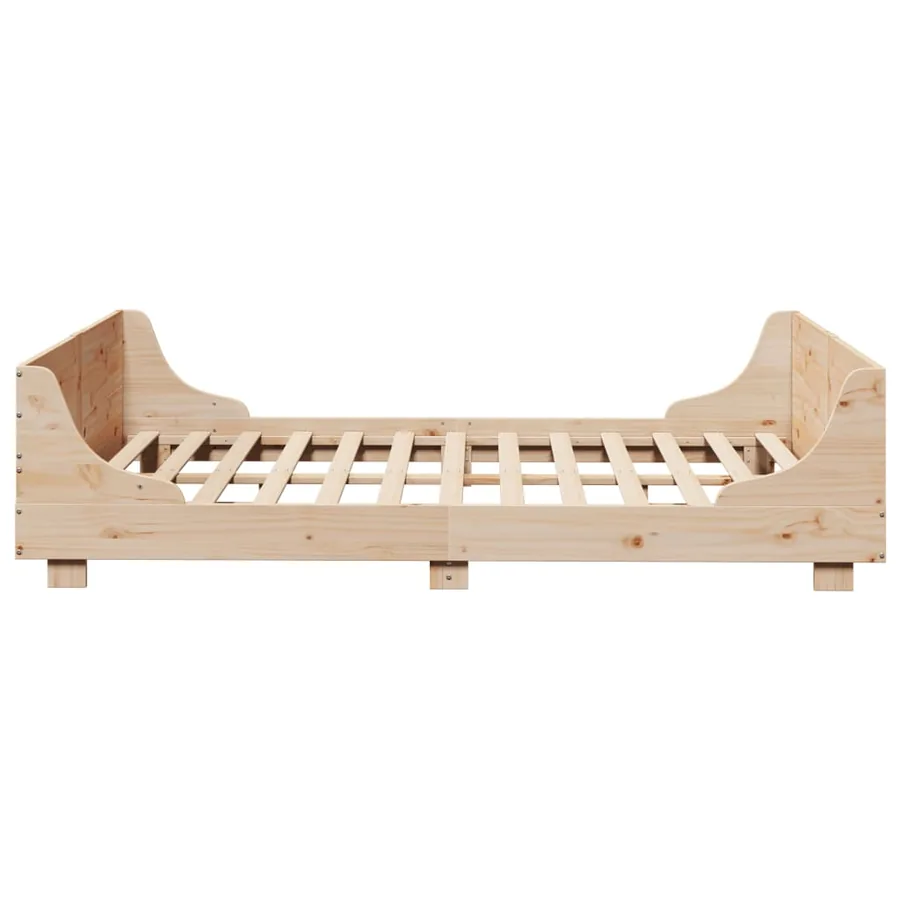 Cadre de lit sans matelas 120x190 cm bois de pin massif - 5
