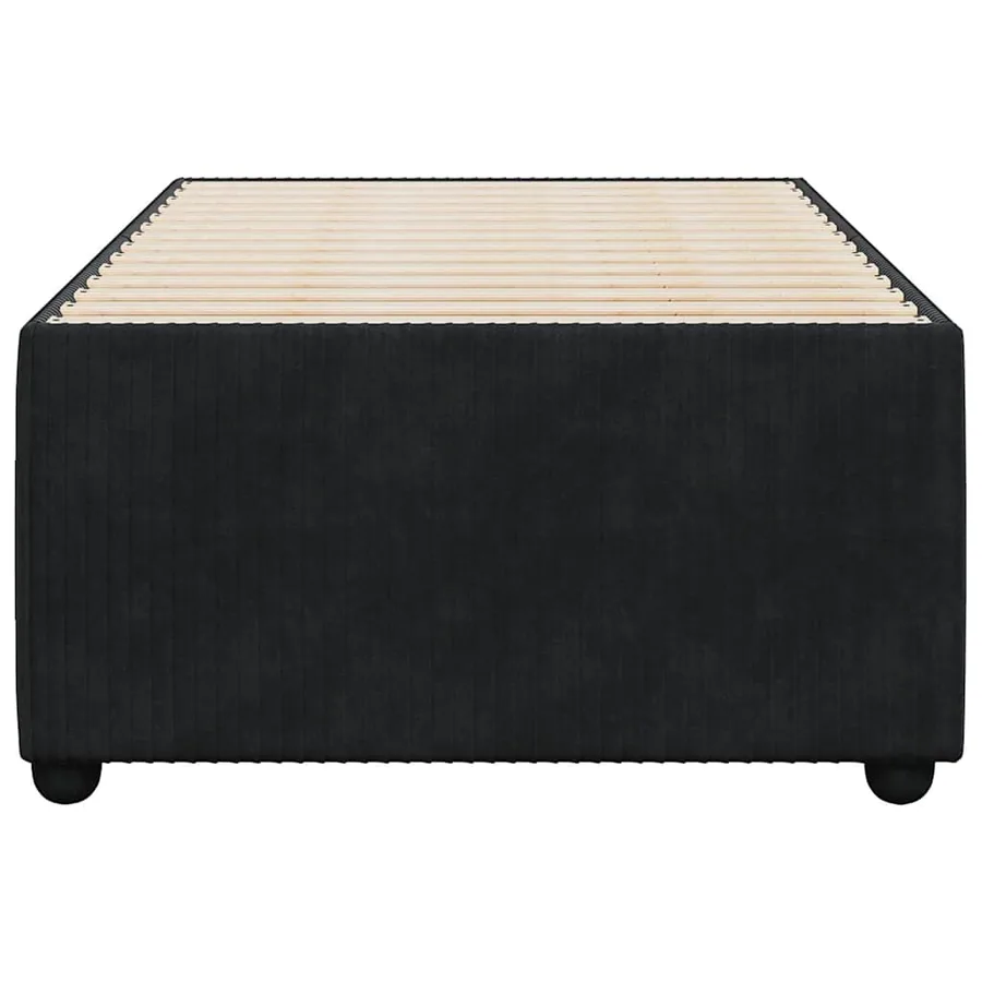 Cadre de lit sans matelas noir 80x200 cm velours - 4