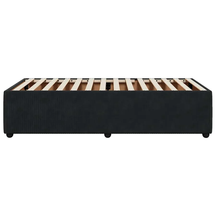 Cadre de lit sans matelas noir 80x200 cm velours - 5