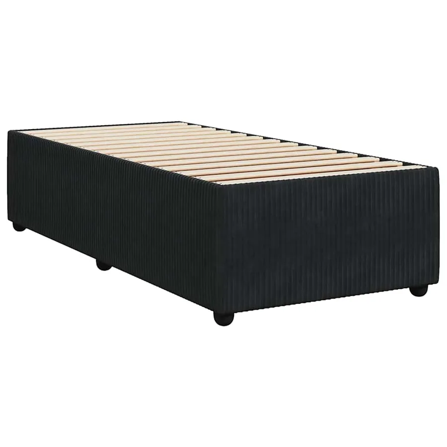 Cadre de lit sans matelas noir 80x200 cm velours - 6