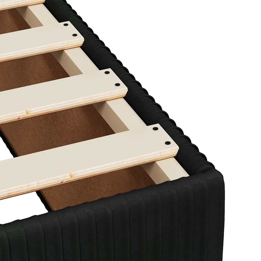 Cadre de lit sans matelas noir 80x200 cm velours - 7