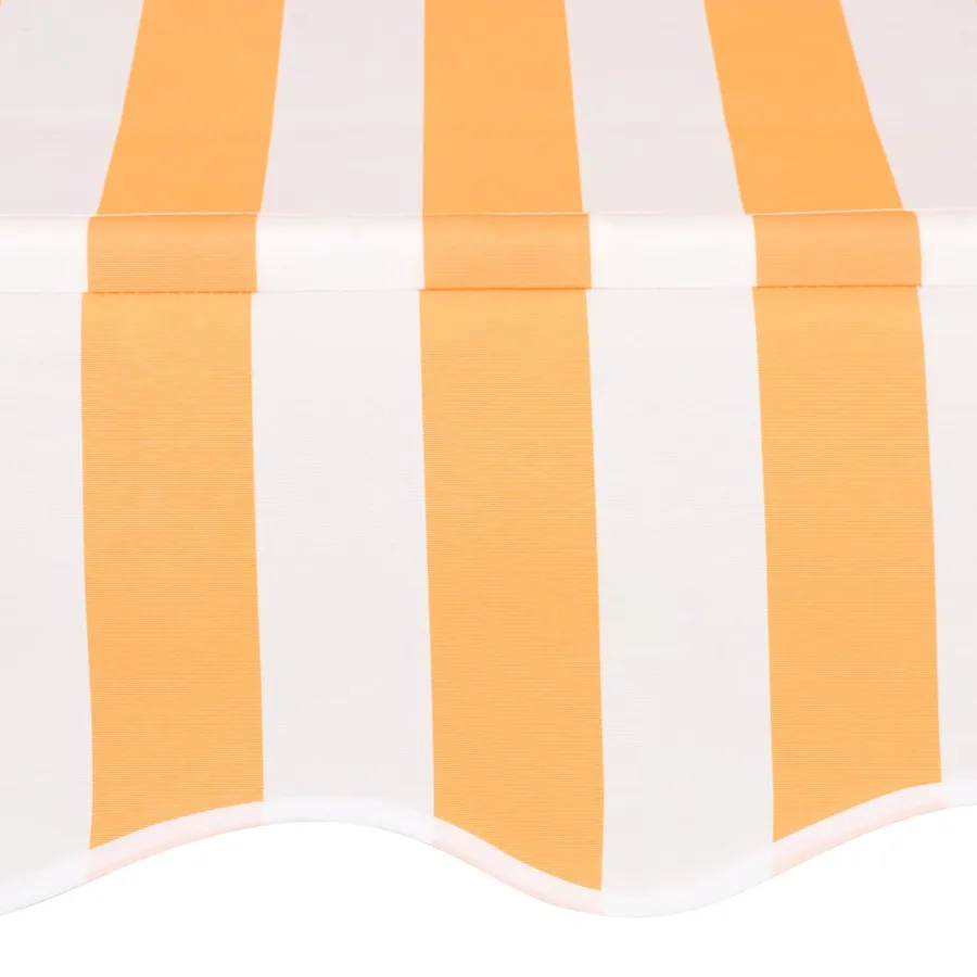 Manual retractable awning 150 cm Orange and white stripes - 4