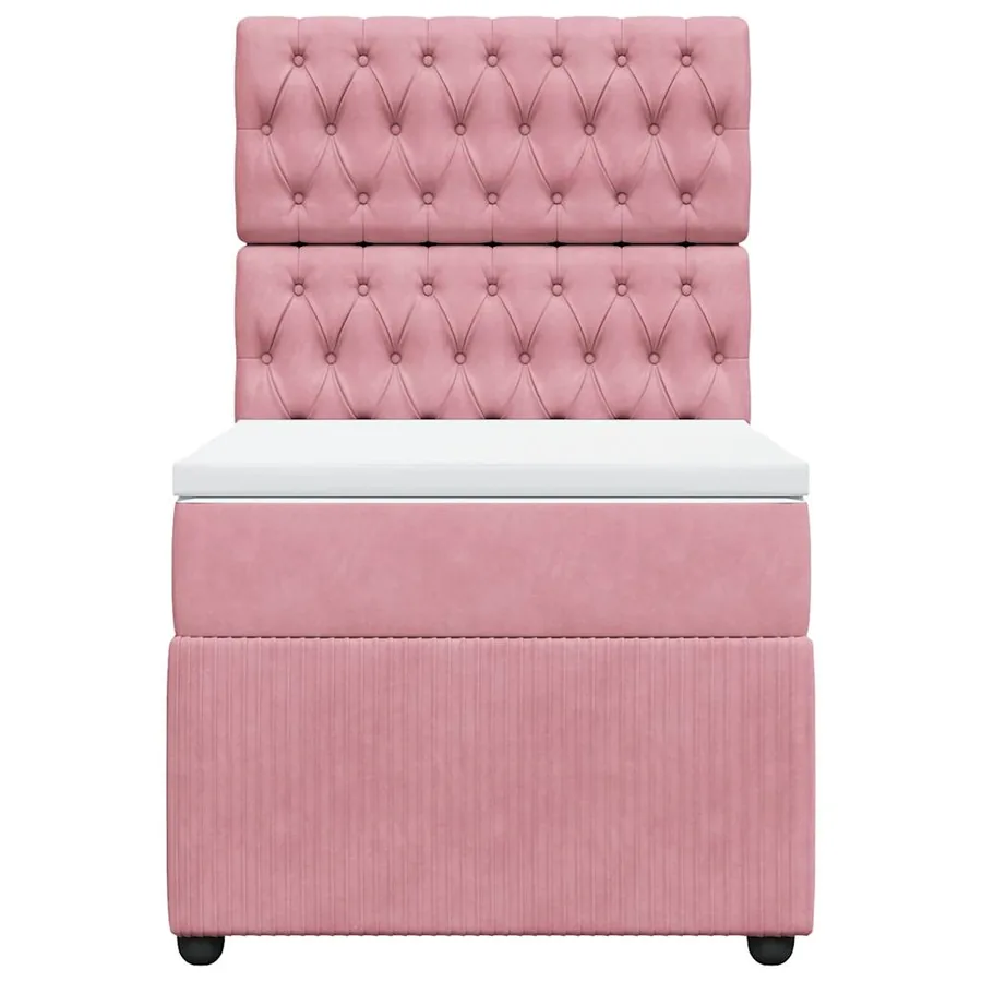 Sommier à lattes de lit et matelas Rose 80x200 cm Velours - 4