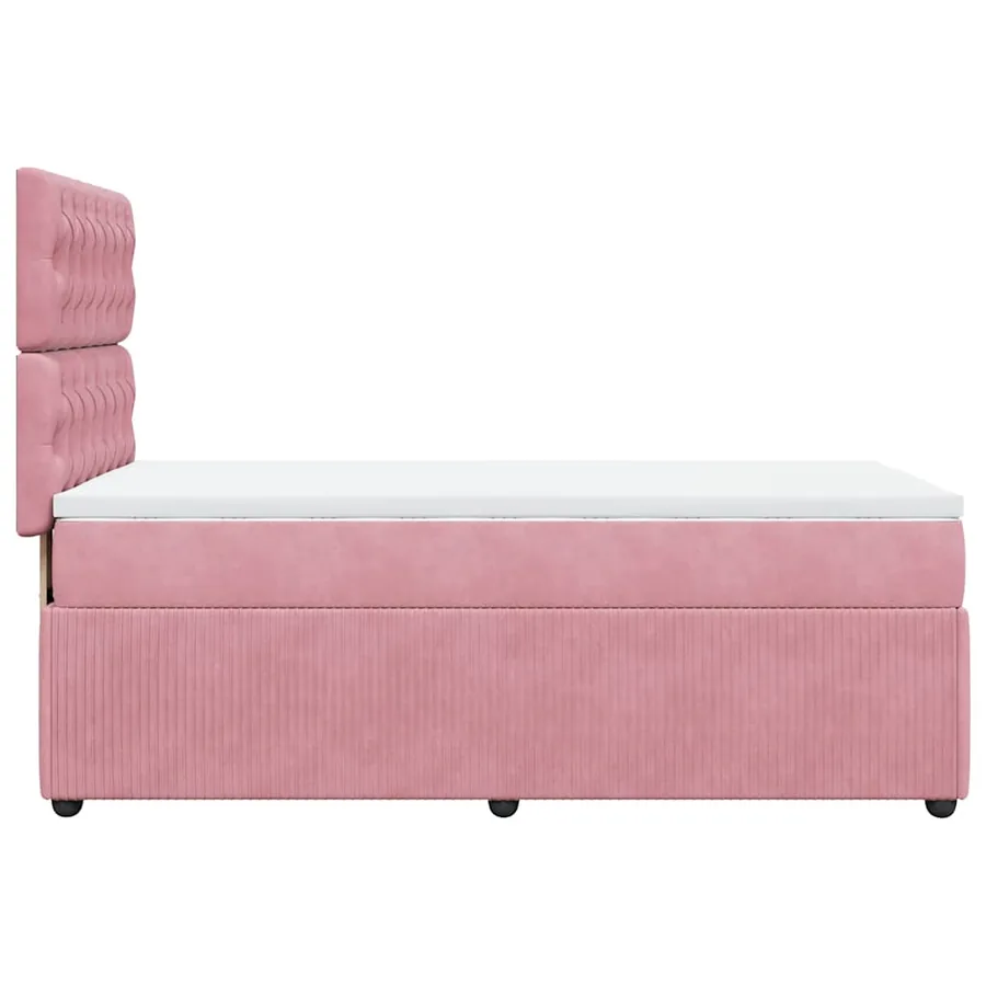 Sommier à lattes de lit et matelas Rose 80x200 cm Velours - 5