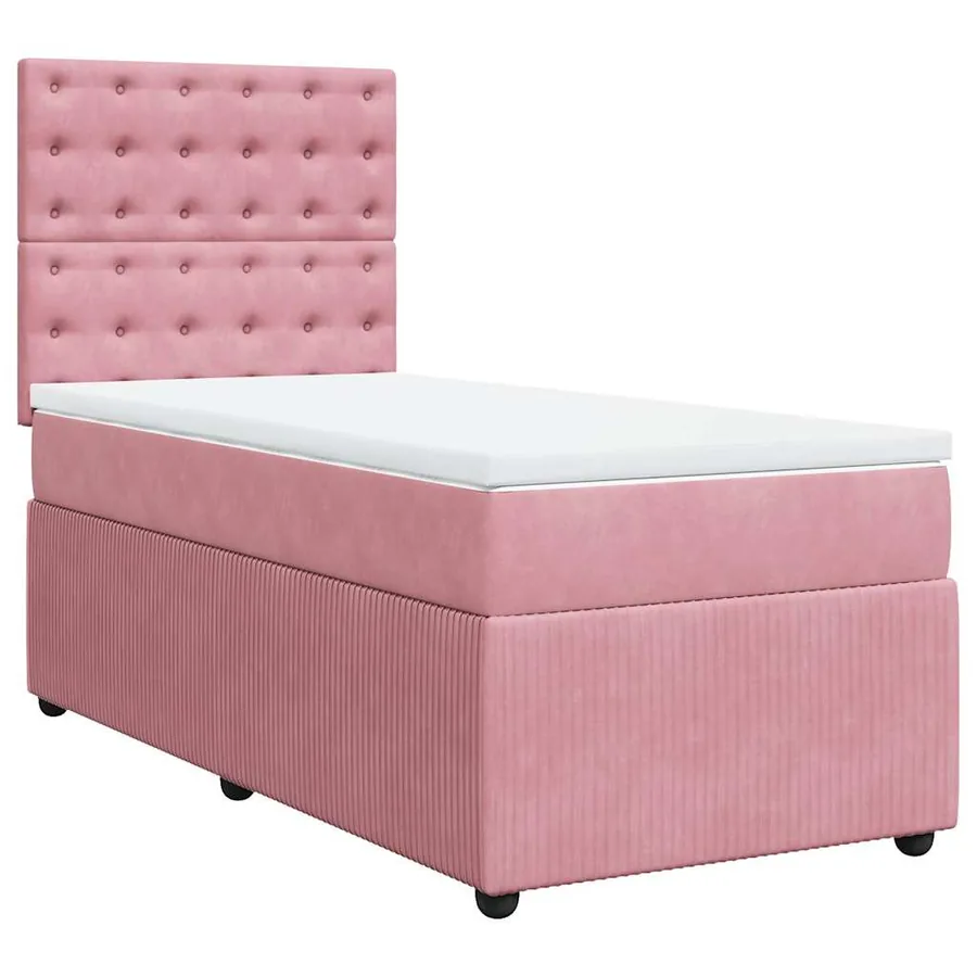 Sommier à lattes de lit et matelas Rose 80x200 cm Velours - 3