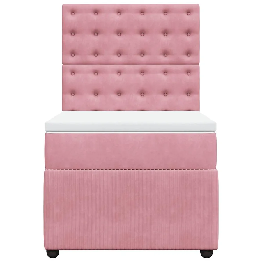 Sommier à lattes de lit et matelas Rose 80x200 cm Velours - 6