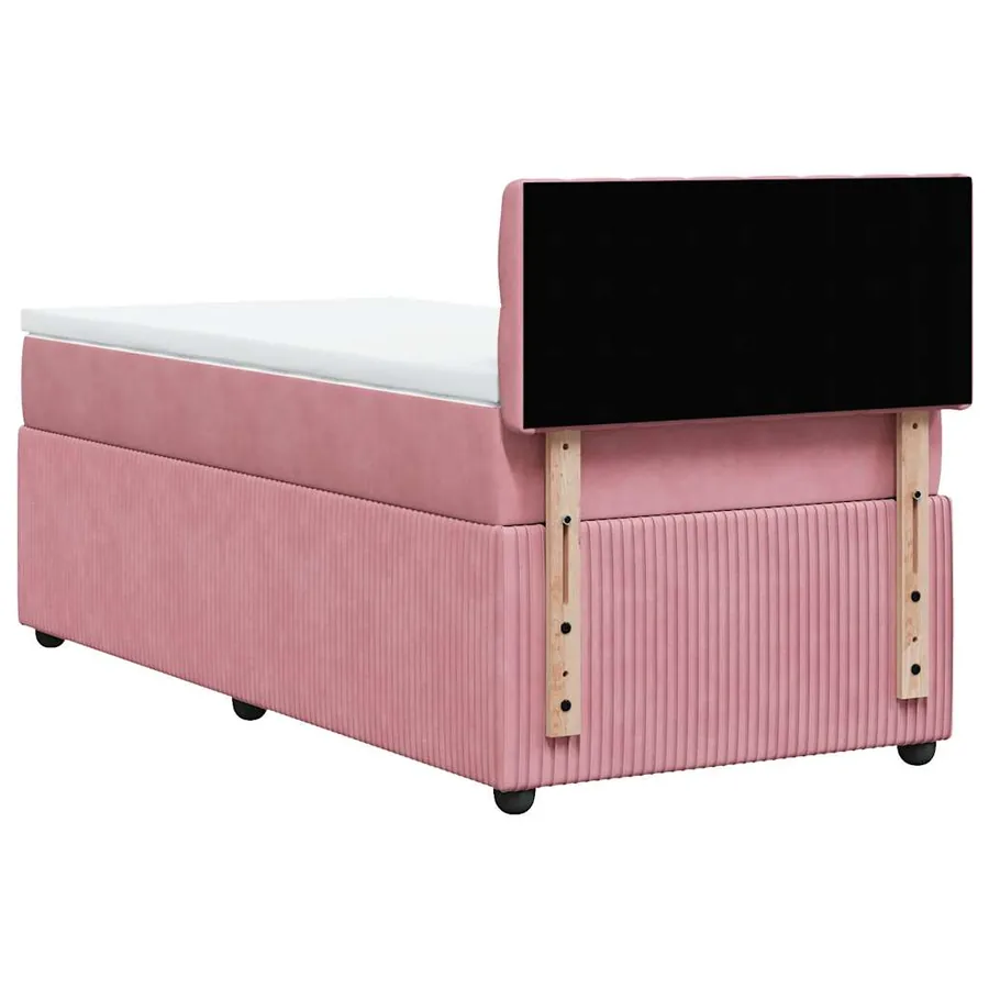 Sommier à lattes de lit et matelas Rose 80x200 cm Velours - 8
