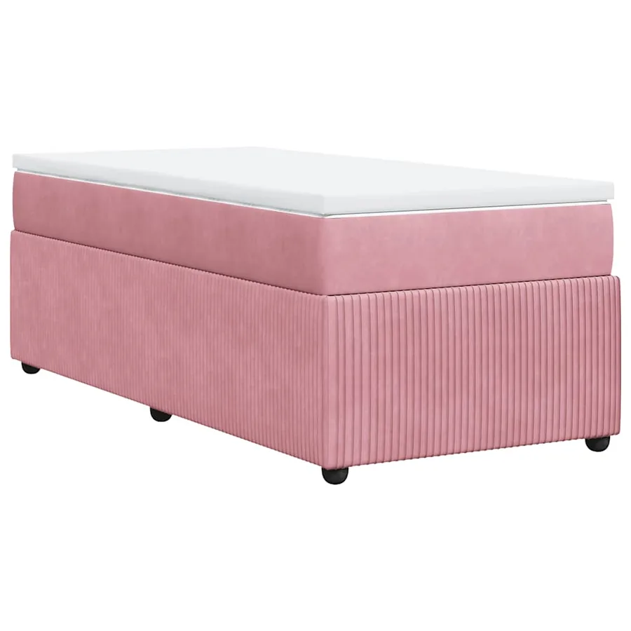 Sommier à lattes de lit et matelas Rose 80x200 cm Velours - 9
