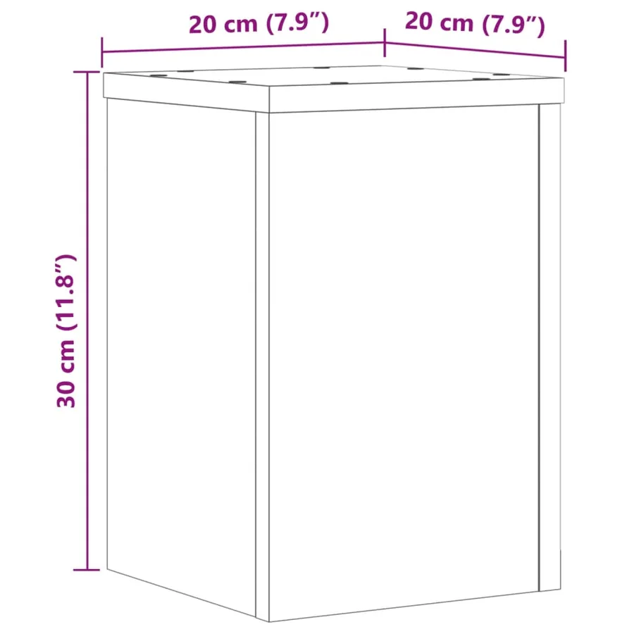Supports pour plantes 2 pcs chêne sonoma bois d'ingénierie - 10