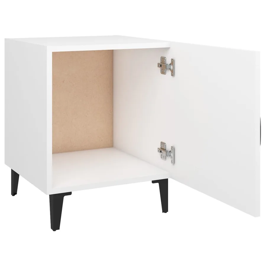 Tables de chevet 2 pcs Blanc Bois d'ingénierie - 6